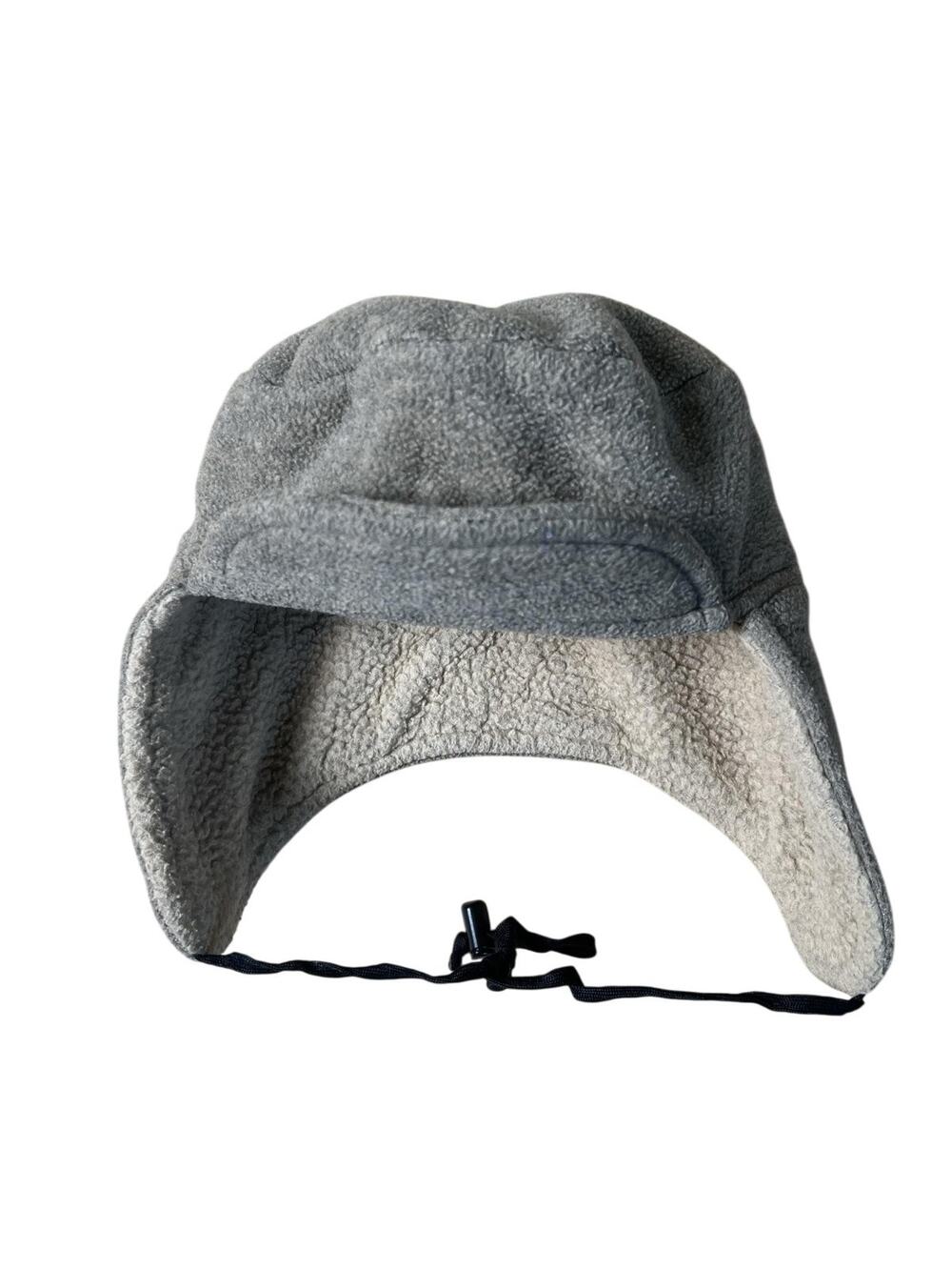 Lowe Alpine Trapper Hat Mens M Gray Faux Fur Lined Ear Flap Adjustable Winter